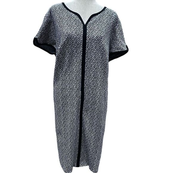 New without Tags Talbots Black and White Abstract Print Classic Dress Stunning - Picture 1 of 12